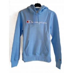 Bluza na co dzień damska CHAMPION z kapturem. Niebieskie bluzy damskie Champion, bez wzorów, bez ramiączek, z kapturem. Za 249.00 zł.