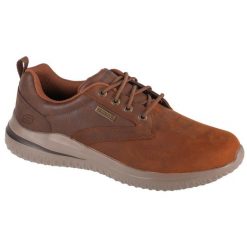 Buty sportowe Sneakersy męskie, Delson 3.0 - Glavine. Brązowe buty sportowe męskie Skechers, bez wzorów, bez zapięcia, trekkingowe. Za 359.99 zł.