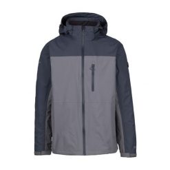Trespass Curbridge - Męska kurtka przeciwdeszczowa Storm Grey. Szare kurtki męskie Trespass, na lato, m, bez wzorów, sportowe, bez kaptura. Za 333.99 zł.