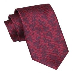 Krawat Męski, Klasyczny - ALTIES - Czerwony, Wzór. Czerwone krawaty i muchy Alties, bez wzorów, z tkaniny, eleganckie. Za 49.00 zł.