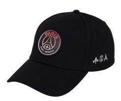 Czapka z daszkiem piłkarska Paris Saint Germain. Czarne czapki damskie PARIS SAINT GERMAIN, bez wzorów, z bawełny. Za 109.00 zł.