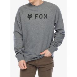 Bluza męska Fox Absolute Fleece Crew. Czarne bluzy męskie FOX, l, bez wzorów, casualowe, bez ramiączek, bez kaptura. Za 245.99 zł.
