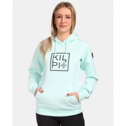 Damska bawełniana bluza z kapturem Kilpi NIKY-W. Czarne bluzy damskie Kilpi, l, bez wzorów, z bawełny, casualowe, bez ramiączek, z kapturem. Za 256.81 zł.