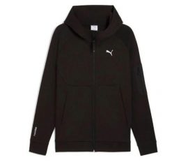 Bluza Puma Bluza Z Kapturem Pumatech Fz Dorośli. Czarne bluzy damskie Puma, s, bez wzorów, z materiału, sportowe, bez ramiączek, z kapturem. Za 229.00 zł.