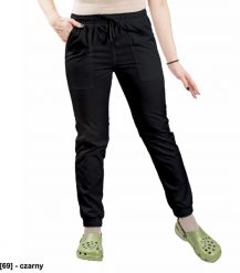 Visent SPODNIE DAMSKIE JOGGERY SPODNIE MEDYCZNE czarny XL. Czarne spodnie dresowe damskie Visent, bez wzorów, sportowe. Za 69.99 zł.