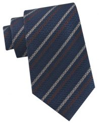 Krawat Męski - Angelo di Monti - Paski (Prążki), Granatowe Tło. Niebieskie krawaty i muchy Angelo di Monti, bez wzorów, z tkaniny, eleganckie. Za 45.00 zł.