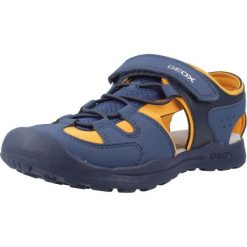 Sandały GEOX J VANIETT B Niebieski. Brązowe sandały męskie Geox, bez wzorów, z syntetyku, bez zapięcia. Za 195.99 zł.