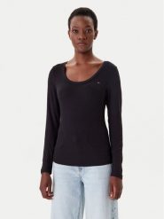 Tommy Jeans Bluzka DW0DW20921 Czarny Regular Fit. Czarne bluzki damskie Tommy Jeans, xl, bez wzorów, z jeansu, bez kołnierzyka, bez ramiączek. Za 179.99 zł.