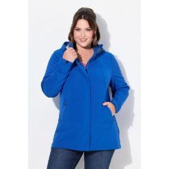 Damskie Kurtka softshell HYPRAR wodoodporna trapezowy krój kaptur. Niebieskie kurtki sportowe damskie Ulla Popken, plus size, bez wzorów, z elastanu, bez ramiączek, bez kaptura, trekkingowe. W wyprzedaży za 479.99 zł.
