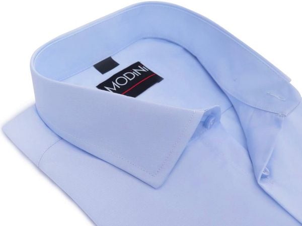 Błękitna/niebieska gładka koszula męska Y72. Niebieskie koszule męskie Modini Moda Męska, m, bez wzorów, z bawełny, casualowe, bez kołnierzyka, bez ramiączek. W wyprzedaży za 169.20 zł.
