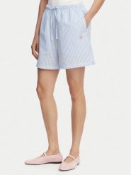 Tommy Hilfiger Szorty materiałowe Seersucker UW0UW06542 Niebieski jasny Regular Fit. Niebieskie szorty damskie Tommy Hilfiger, bez wzorów, z bawełny. Za 249.99 zł.