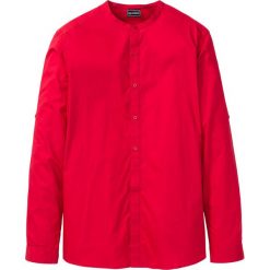 Koszula z długim rękawem i stójką Slim Fit bonprix czerwony. Czerwone koszule męskie bonprix, m, bez wzorów, bez kołnierzyka, bez ramiączek. Za 32.99 zł.