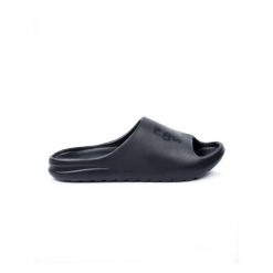 Klapki męskie Linosa. Czarne klapki męskie LEONE 1947 APPAREL, bez wzorów, z poliesteru, bez zapięcia. W wyprzedaży za 58.94 zł.