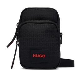 Saszetka HUGO. Czarne saszetki i nerki męskie Hugo, bez wzorów. Za 399.99 zł.