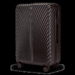 Walizka DUŻA WINGS SWAN 2.0 28" BLACK. Czarne walizki damskie Wings, bez wzorów, z materiału, duże. Za 259.90 zł.