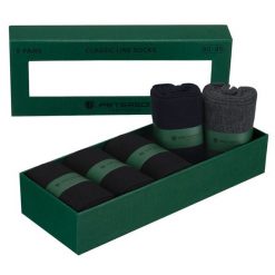 Wielokolorowy zestaw skarpet męskich w rozmiarze 40-45 wykonanych z bawełny i elastanu Peterson PTN SML-S5-40-45-BNG. Skarpety męskie Peterson, bez wzorów, z bawełny. Za 79.99 zł.