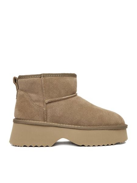 Badura Śniegowce EO-ANIKA-TS6302-01 Szary. Szare śniegowce damskie Badura, ze skóry, bez zapięcia. Za 279.99 zł.