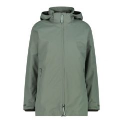 Kurtka damska turystyczna CMP 34K0086D. Zielone kurtki sportowe damskie CMP, l, bez wzorów, z puchu, bez ramiączek, bez kaptura, trekkingowe. W wyprzedaży za 694.00 zł.