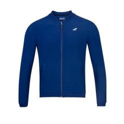 Bluza dresowa damska Babolat Play Jacket do tenisa. Niebieskie bluzy damskie BABOLAT, bez wzorów, z dresówki, bez ramiączek, bez kaptura. Za 279.99 zł.