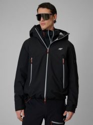 4F Kurtka trekkingowa membrana 15000 męska - czarna XL. Czarne kurtki męskie 4F, l, bez wzorów, z tkaniny, bez kaptura. Za 699.99 zł.