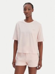 Guess T-Shirt V4BI21 I3Z14 Różowy Relaxed Fit. Czerwone t-shirty damskie Guess, xl, z aplikacjami, z bawełny, bez kołnierzyka, bez ramiączek. Za 159.99 zł.