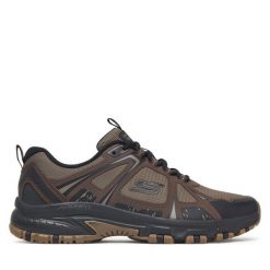Trekkingi Skechers. Brązowe buty zimowe męskie Skechers, bez wzorów, bez obcasa, bez zapięcia. Za 379.99 zł.