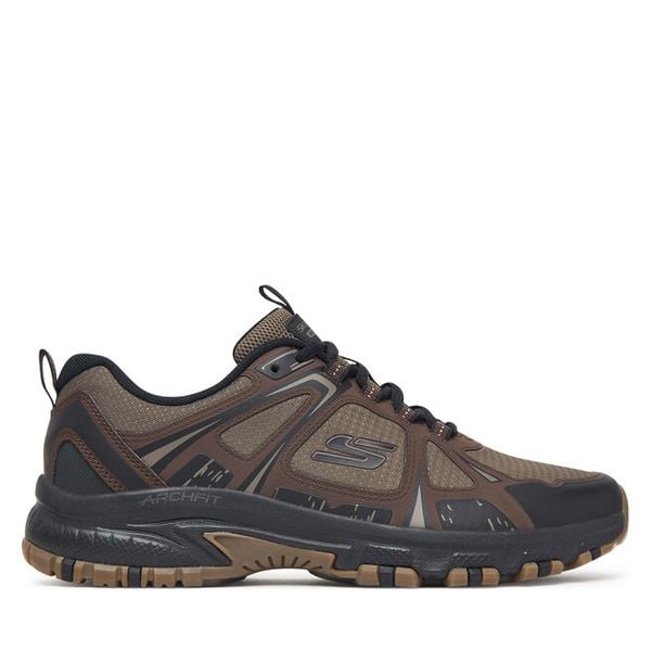 Trekkingi Skechers. Brązowe buty zimowe męskie Skechers, bez zapięcia. Za 379.99 zł.