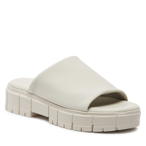 Klapki Tamaris. Białe klapki damskie Tamaris, bez wzorów, bez obcasa, bez zapięcia. Za 239.99 zł.