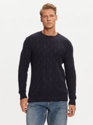 Guess Sweter M4BR19 Z3HD1 Granatowy Regular Fit. Niebieskie swetry męskie Guess, m, z aplikacjami, z bawełny, bez kołnierzyka, bez ramiączek. Za 249.99 zł.