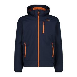 Kurtka męska turystyczna CMP 3A01787N. Niebieskie kurtki męskie CMP, l, bez wzorów, z softshellu, sportowe, z kapturem. Za 339.00 zł.