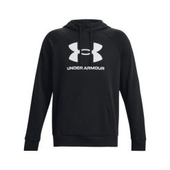 Bluza z kapturem Under Armour Rival Fleece Logo. Białe bluzy sportowe męskie Under Armour, m, bez wzorów, z kapturem. Za 257.00 zł.