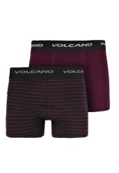 Bawełniane bokserki męskie, dwupak, U-BOXER. Czerwone bokserki męskie Volcano, bez wzorów, z bawełny. Za 69.99 zł.