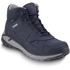 Buty trekkingowe męskie MEINDL Helsinki GTX, z membraną Gore-Tex. Niebieskie buty zimowe męskie MEINDL, bez wzorów, z gore-texu, bez obcasa, bez zapięcia. Za 809.99 zł.