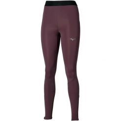 Damskie legginsy Mizuno Core Impulse. Fioletowe legginsy damskie Mizuno, bez wzorów, z materiału. Za 248.50 zł.