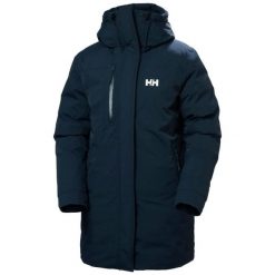 Parka dla kobiet Helly Hansen Adore. Niebieskie parki damskie Helly Hansen, na zimę, bez wzorów, bez kaptura. W wyprzedaży za 1,278.40 zł.