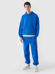 4F Spodnie dresowe oversize męskie - niebieskie 3XL. Niebieskie spodnie materiałowe męskie 4F, m, bez wzorów, z bawełny. W wyprzedaży za 79.99 zł.