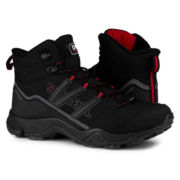 Buty męskie trekkingowe zimowe DK SPIRIT HIGH. Czarne trekkingi męskie DK, na zimę, bez zapięcia. Za 199.00 zł.