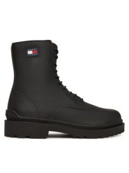 Tommy Jeans Trzewiki Tjm Lace Up Tumbled High EM0EM01631 Czarny. Czarne botki męskie Tommy Jeans, bez wzorów, z jeansu, bez obcasa, bez zapięcia. Za 639.99 zł.