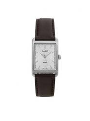 Casio Zegarek MTP-B215L-7AVER Srebrny. Szare, analogowe zegarki męskie Casio, bez wzorów, srebrne. Za 449.99 zł.