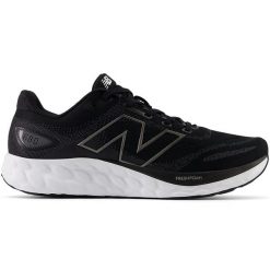 Buty męskie New Balance Fresh Foam 680 v8 M680LK8 – czarne. Czarne buty sportowe męskie New Balance, bez wzorów, z gumy, bez zapięcia, do biegania. Za 369.99 zł.