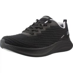 Buty SKECHERS BOBS FLEXMELLOW Czarny. Czarne obuwie trekkingowe damskie Skechers, z tkaniny, bez zapięcia. Za 246.99 zł.