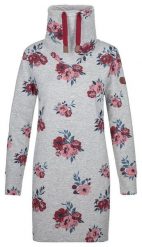 Damska sukienka-bluza Loap Ebunka szara. Szare bluzy damskie Scarpa, m, bez wzorów, z bawełny, eleganckie, bez ramiączek, bez kaptura. Za 183.99 zł.