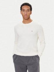 Tommy Hilfiger Sweter Essential MW0MW36347 Écru Regular Fit. Swetry męskie Tommy Hilfiger, m, bez wzorów, z bawełny, bez kołnierzyka, bez ramiączek. Za 359.99 zł.
