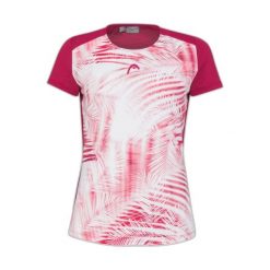 T-shirt damski TIE-BREAK. Czerwone t-shirty damskie Head, xl, bez wzorów, z elastanu, sportowe, bez kołnierzyka, bez ramiączek. W wyprzedaży za 140.00 zł.