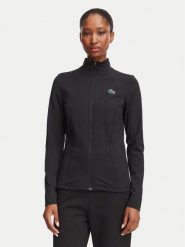 Lacoste Bluza techniczna SF0145 Czarny Slim Fit. Czarne bluzy damskie Lacoste, bez wzorów, z syntetyku, sportowe, bez ramiączek, bez kaptura. Za 364.99 zł.