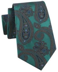 Krawat Męski - Głęboka Zieleń, Duże Paisley - Alties. Zielone krawaty i muchy Alties, bez wzorów, z tkaniny, eleganckie. Za 55.00 zł.