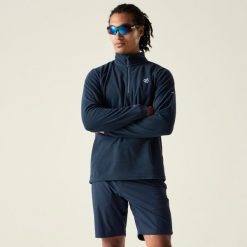 Freethink II Męski polar narciarski z zamkiem błyskawicznym. Niebieskie bluzy sportowe męskie Dare 2B, l, bez wzorów, z polaru, bez kaptura, narciarskie. Za 177.50 zł.