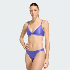 Komplet bikini z ramiączkami regulowanymi w dwóch kierunkach Triangle. Białe stroje kąpielowe damskie Adidas, bez wzorów, z elastanu. Za 199.00 zł.