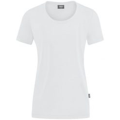 Koszulka Jako Organic Stretch. Białe bluzki damskie Jako, bez wzorów, sportowe, bez kołnierzyka, bez ramiączek. W wyprzedaży za 127.10 zł.