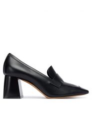 Max Mara Półbuty Hregentmoc 2524526032600 Czarny. Czarne półbuty damskie Max Mara, bez wzorów, ze skóry, bez obcasa, na obcasie, bez zapięcia. Za 2,439.00 zł.